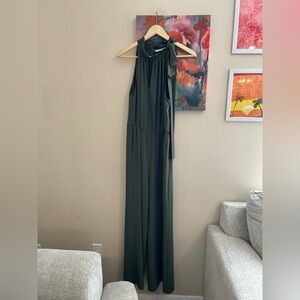 Amanda Uprichard Sage Green Jumpsuit Size Medium wide leg